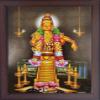 Ayappa Swamy Photo with Wooden Frame (8 Inch x 12 Inch) view 1