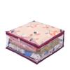 MBW Clothes Organiser for Wardrobe, Saree Covers with zip, Saree Organizer for Wardrobe, Clothes Storage Bag, Saree Bags Storage, Saree Covers for Storage, Transparent (Maroon - Pack of 3) view 3
