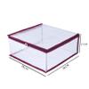 MBW Clothes Organiser for Wardrobe, Saree Covers with zip, Saree Organizer for Wardrobe, Clothes Storage Bag, Saree Bags Storage, Saree Covers for Storage, Transparent (Maroon - Pack of 3) view 4