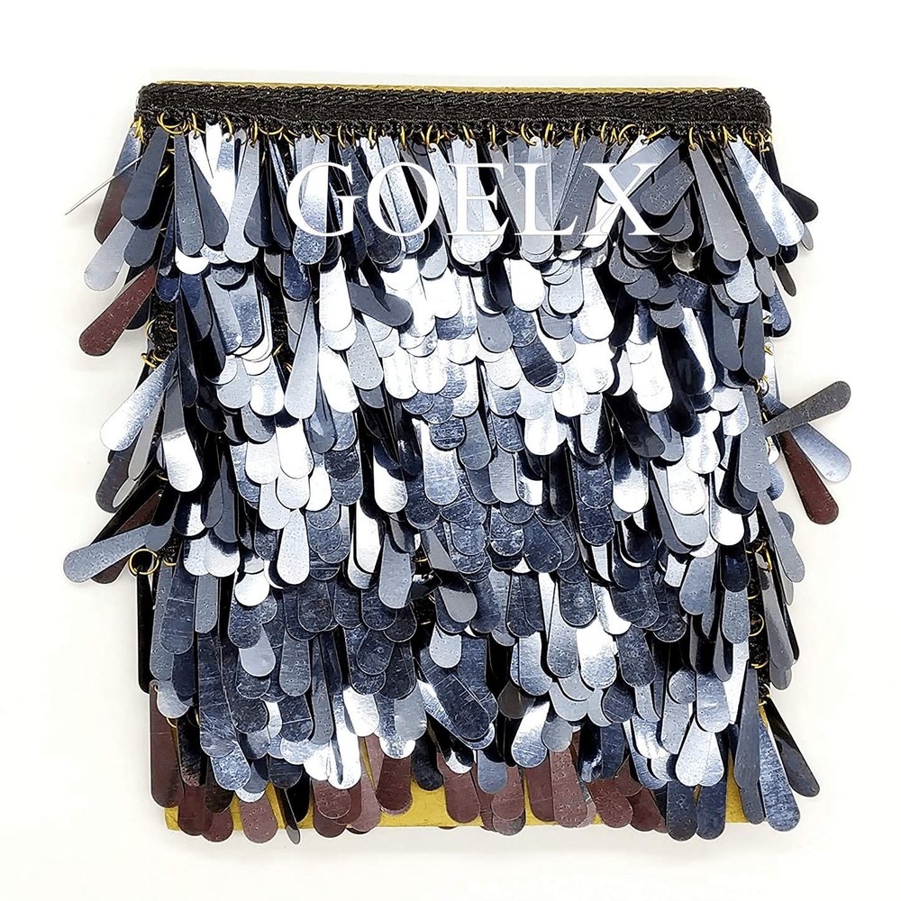 GOELX Shimmering Latkan LSPACE for Decorations, Designing, Sewing, Art & (Grey)