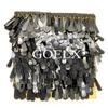 GOELX Shimmering Latkan Lace for Decorations, Designing, Sewing, Art & Crafts (Black) view 1