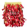 Shimmering Latkan Lace for Decorations, Designing, Sewing, Art & Crafts (Red) view 1