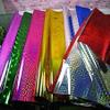 Eclet (5 Colours x 20 Sheets Each) Plastic Holographic Metallic Colour Paper Wrapping Sheets Especially for Gifts for Loved, 65cm X 45cm (Pack of 100)+ 10 Flower Free view 3
