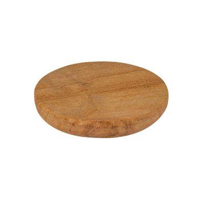 HANDCRAFTD Handmade Sandalwood Chandan Pata Board Stone Rubbing Board Chakla (Brown, 4IN)