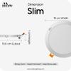 Murphy Aluminium 12 Watts Led Cool White Round Ceiling Light, Pack Of 1 view 4