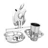 Frap Apple Stainless Steel Soap Dish + Tumbler Holder 304 (Silver) view 1