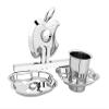 Frap Apple Stainless Steel Soap Dish + Tumbler Holder 304 (Silver) view 2