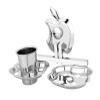 Frap Apple Stainless Steel Soap Dish + Tumbler Holder 304 (Silver) view 3