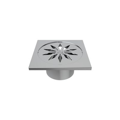 Viking SS304 Drain with Cockroach Trap Square - Stainless Steel 304- Length & Width 75mm (3) Polished Finish, Efficient Water Drainage, Prevents from Insects, Hygienic