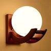 ZSQUAREHP Globe Shape Antique Look Decorative Wooden Surface Mounted Classic Wall Light for Bedroom, Living Room, Home Decor (Bulb Not Included) view 1