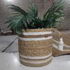 NEWWAYSS Bhuvan handloom Jute Planter Pots/Storage Basket with handle, Multi-Purpose use for Bathroom Living Room (10x12 Inches) view 2