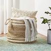 NEWWAYSS Bhuvan handloom Jute Planter Pots/Storage Basket with handle, Multi-Purpose use for Bathroom Living Room (10x12 Inches) view 3