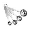 LISHONN Heavy Duty Stainless Steel Metal Measuring Spoons for Dry or Liquid, Fits in Spice Jar, Set of 4 view 1