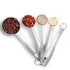 LISHONN Heavy Duty Stainless Steel Metal Measuring Spoons for Dry or Liquid, Fits in Spice Jar, Set of 4 view 2
