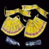 DHINCHAK  Bhagwan Dress Pair Lehenga Patka Size 3 inch Compatible for 2 No Bhagwan with 2 Maala (2 Dress 2 Maala, Assorted colour) view 4