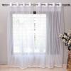 Laying Style Polyester Sheer Window Net Curtains for Window 5 Feet - Set of 2, White (White, Window 5 Feet) view 1