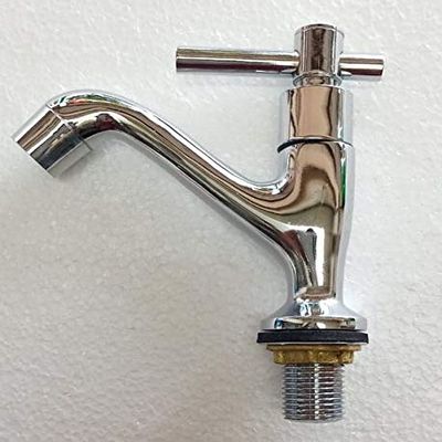 A to Z Sajal High Neck Pillar Cock Chrome Plated Brass Tap for Bathroom/Kitchen