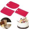 KOUZZINA Plastic Dough Bench Scraper Cake Cutter, Chopper, Smoother Icing Fondant Cake Decorating Pastry Baking Tool (Color May Vary, 3pcs) view 1