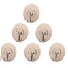 LUVINA Stainless Steel Adhesive Hooks Kitchen Wall Hooks-6 Packs Heavy Duty 13.2lb Max Nail Free Sticky Hangers with Stainless Hooks Reusable Utility Towel Bath Ceiling Hooks (Transparent) view 1
