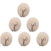 LUVINA Stainless Steel Adhesive Hooks Kitchen Wall Hooks-6 Packs Heavy Duty 13.2lb Max Nail Free Sticky Hangers with Stainless Hooks Reusable Utility Towel Bath Ceiling Hooks (Transparent) view 2