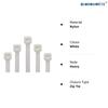 GLOBOMOTIVE Teeth Grip Nylon Self Locking Cable Ties, White (200 mm x 4.8 MM, 8 inch, Pack of 500) - Heavy Duty Strong Zip Wire Fastener Organizer Tie view 4