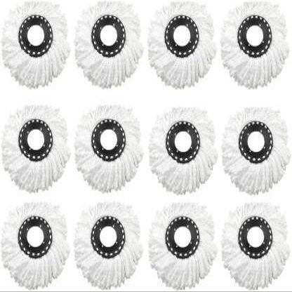 ZIDO Replacement Microfibre Mop Head Refills for 360 Rotating Spin Mop Cleaner (Pack of 12)