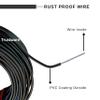 Trustware Cloth Drying Rope Wire - Clothing Line for Hanging Clothes | Combo of 3 | 22 M Clothesline, Clip Hooks 10 Pcs & 1 Multipurpose Cutter | Heavy Gauge| Rust Proof | No Sagging. view 2
