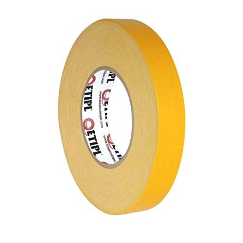 ETIPL Cloth Tape Double Sided Adhesive 1/2" (12mmX20mtr) (2 ROLL)
