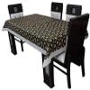 ZITIN Brown Flower Printed Dining Table Cover for 6 Seater Size 54 * 78 Inches (White Lace) view 2