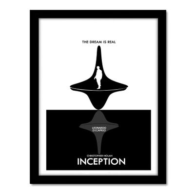 Good Hope Inception Minimal Black Framed Poster for Room and Office Inception poster, Inception Poster Framed Hollywood Movies Posters Frame (10 Inch X 13 Inch, Multi Color)