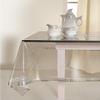 LIV -LIV IN VIBRANCE 0.20MM Sleek PVC Transparent Clear Square Table Cover with Silver Lace Waterproof Protector (40" x 40") view 1
