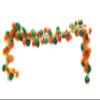 BS AMOR Wall Hangings Home Decor Creeper/Garland Flower Plant Bedroom/Balcony/Garden/Living Room Orange Green Pack of 6 Strings (3 Orange + 3 CircularGreen) view 2