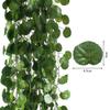 BS AMOR Wall Hangings Home Decor Creeper/Garland Flower Plant Bedroom/Balcony/Garden/Living Room Orange Green Pack of 6 Strings (3 Orange + 3 CircularGreen) view 3
