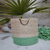 Bhuvan handloom Jute Planter Pots/Storage Basket with handle, Multi-Purpose use for Bathroom Living Room 10x12 (Bhuvan_06) view 3