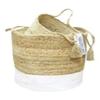 Bhuvan handloom Jute Planter Pots/Storage Basket with handle, Multi-Purpose use for Bathroom Living Room 10x12 (Bhuvan_08) view 1