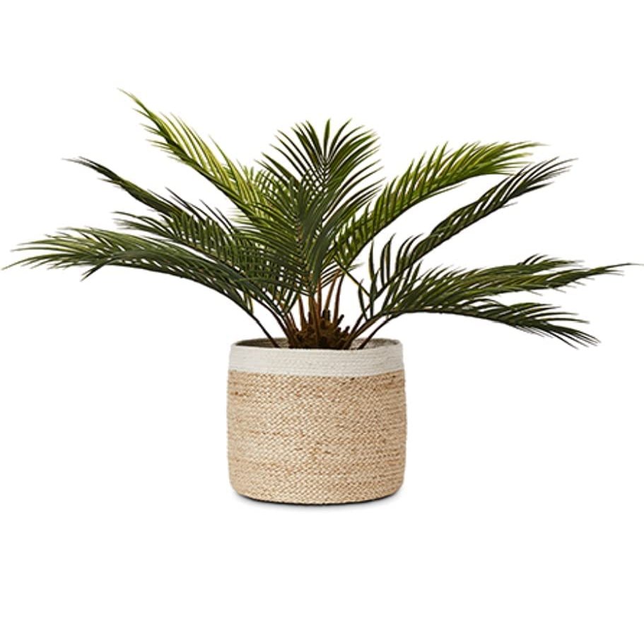 Bhuvan handloom Jute Planter Pots/Storage Basket with handle, Multi-Purpose use for Bathroom Living Room 10x12 (Bhuvan_07)