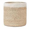 Bhuvan handloom Jute Planter Pots/Storage Basket with handle, Multi-Purpose use for Bathroom Living Room 10x12 (Bhuvan_07) view 2