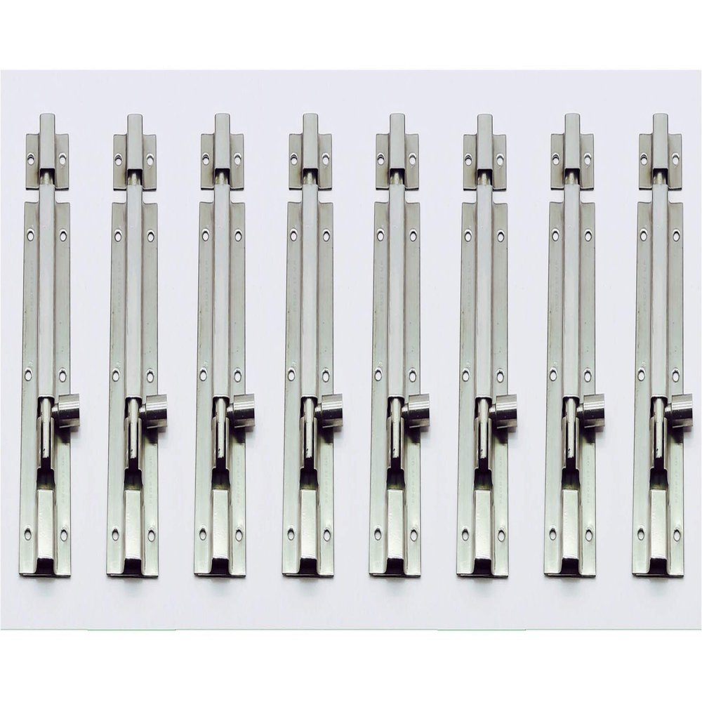 Prop It Up (Aligarh Made Locks and Hardware) Stainless Steel Extra Heavy Tower Bolt/Door Latch 6 Inch (10mm) SS and Chorme Finish - Set of 8