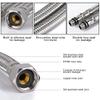 New Trend 2 Pair Stainless Steel Flexible 1/2 Inch 2ft Hot & Cold Water Supply Connection Pipe Tubes for Sink Faucet Mixer| Two Pair view 2