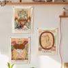 SheetKart Cotton Tarot Flag Tapestry The Chariot, The World and The Lovers Bohemian Printed Hand Made Wall Hanging Tapestries with Steel Grommets, (Beige, 20 x 16 inches) - Pack of 3 view 1