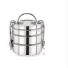 FUTENSILS Manav 3-Tier Stainless Steel Lunch Box with Thermal Bag (Size -8X3, 2110ml, 5 Inch Dia, Silver), Leakproof, Heat Resistance. Office Pack view 4