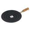 Nutlase NutlaseHandmade, Non-Stick Iron Roti,Chapati Dosa Tawa with Wooden Handle, Black, Round Cooking Pan for Indian Flatbreads, Traditional Cookware(10 inch,25C.M. Black) (10 inch tawa) view 2