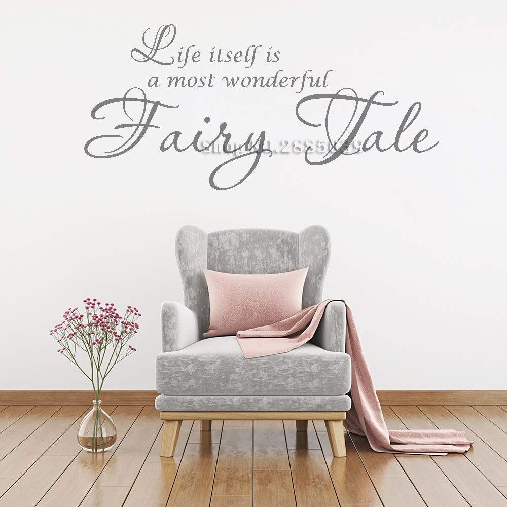 Gadgets Wrap Inspirational Quotes Wall Stickers for Living Room Life is A Fairy Tale Office Sport Rooms Vinyl