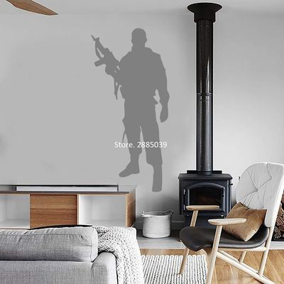 Gadgets Wrap Vinyl Soldier Silhouette Wall Decal Art Wall Serviceman