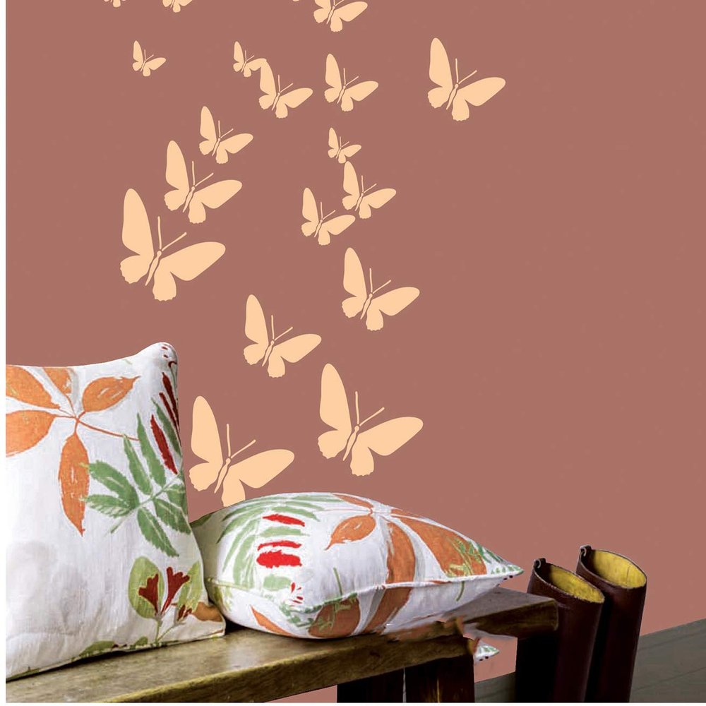 Design In Butterfly Wall Stencil Paining Designs D19