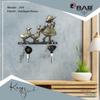 RAB Key Stand Wall Mounted Metallic Key Holder with 4 Hook for Home Decor (Design- Girl And Duck Antique(259) 4 Hooks ) view 1