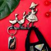 RAB Key Stand Wall Mounted Metallic Key Holder with 4 Hook for Home Decor (Design- Girl And Duck Antique(259) 4 Hooks ) view 3