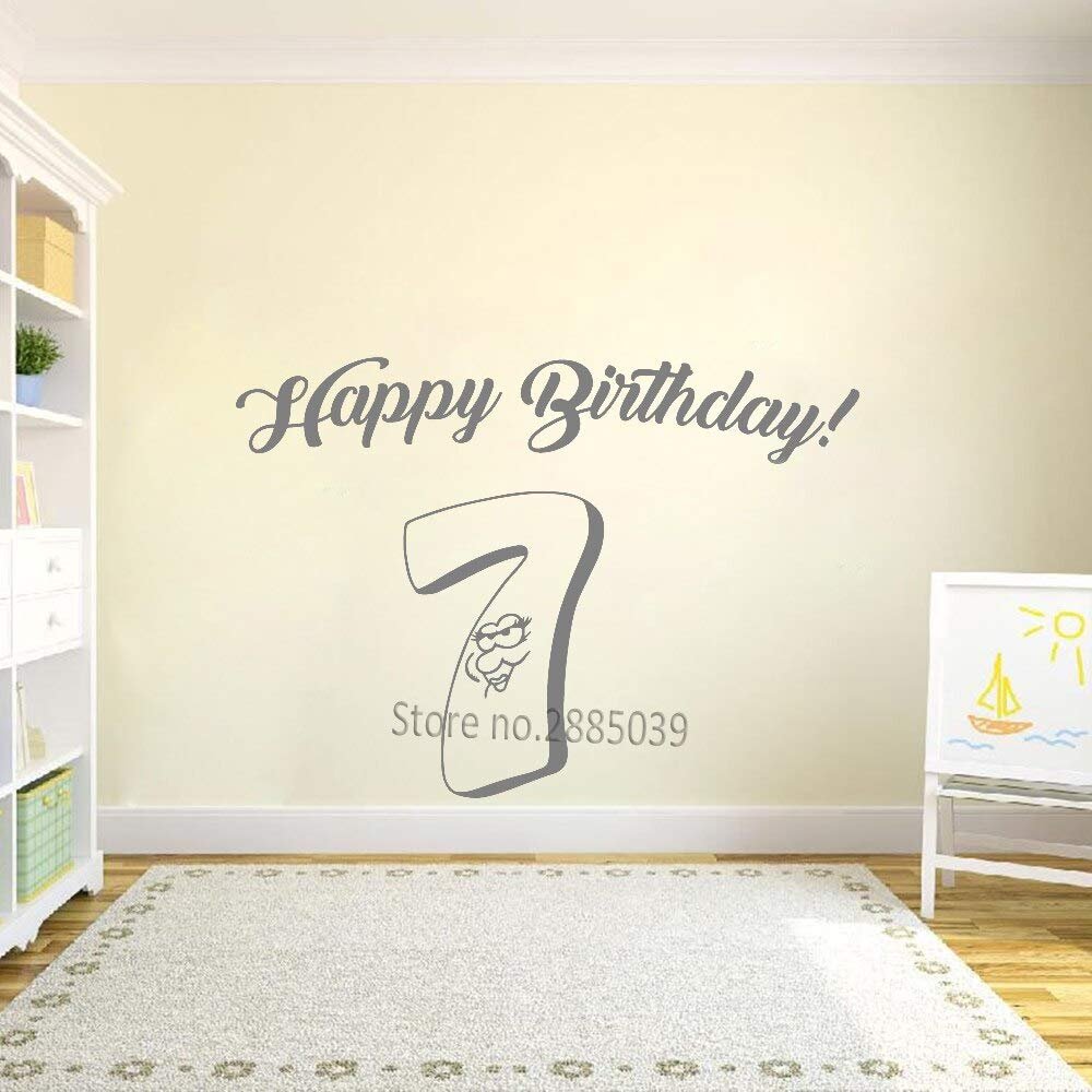 Gadgets Wrap Birthday Party Vinyl Decals Seven Years Old Decal Sticker, AG20-DRP-191
