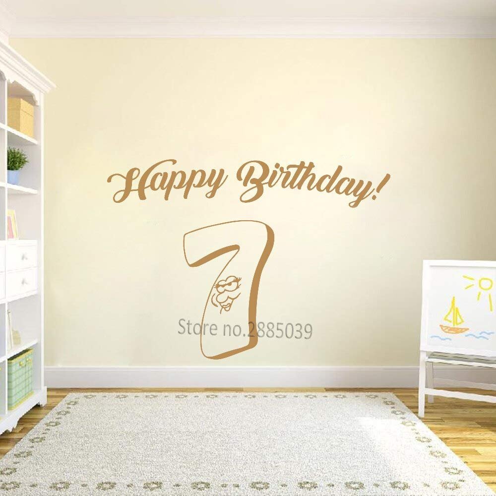 Gadgets Wrap Birthday Party Vinyl Decals Seven Years Old Decal Sticker, AG20-DRP-194