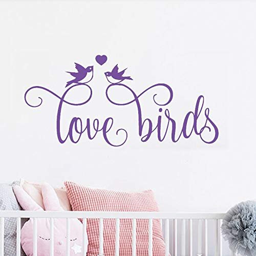 Gadgets Wrap 53*25cm Love Birds Bedroom Wall Decal Art Cut Vinyl Wall Quote Romantic Decor Wall Stickers, AG20-DRP-203